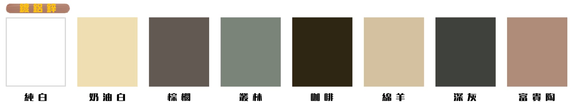 鍍鋁鋅快速鐵捲門門版顏色